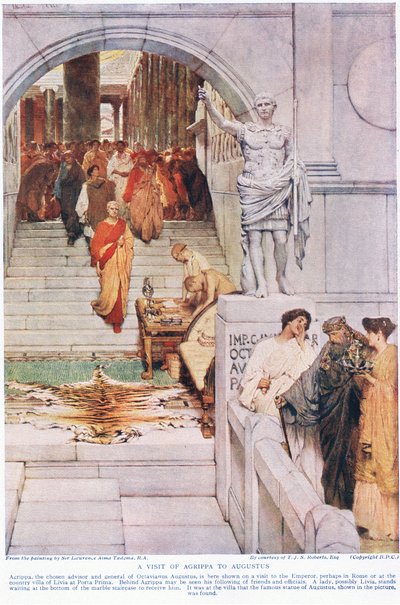 Ein Besuch von Agrippa bei Augustus von Lawrence Alma Tadema